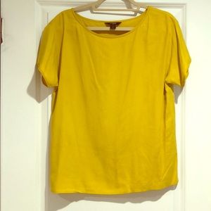 JCREW Mustard yellow silk top - M